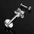 Labret tytanowy Diamond Cut Star – ASTM F-136, naturalny kolor tytanu
