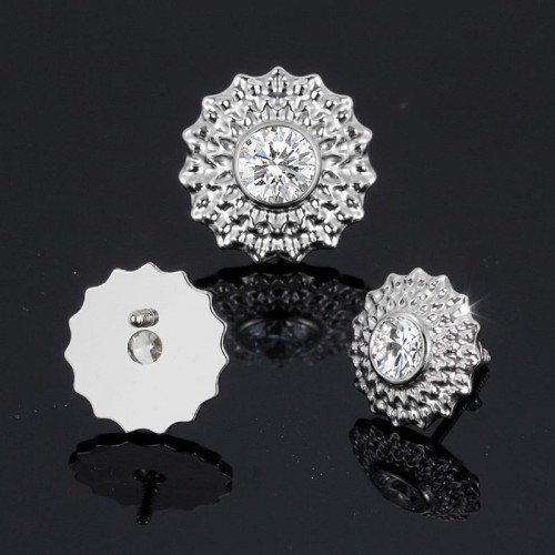 Przejdź do produktu Labret Hindu Mandala z tytanu ASTM F-136   
