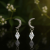 Labret Crystal Moon Dangle z tytanu ASTM F-136